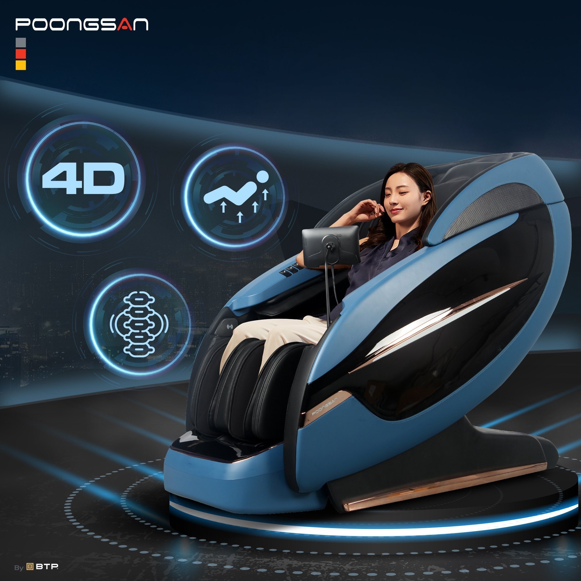 Ghế massage Poongsan MCP-902 ch&iacute;nh h&atilde;ng cao cấp nhất